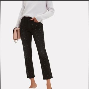 NWT FRAME Denim Black Rhinestone le High Straight Jeans